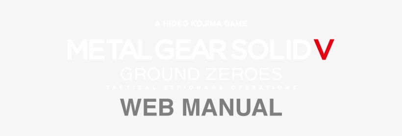 Metal Gear Solid 5 Ground Zeroes Title, transparent png