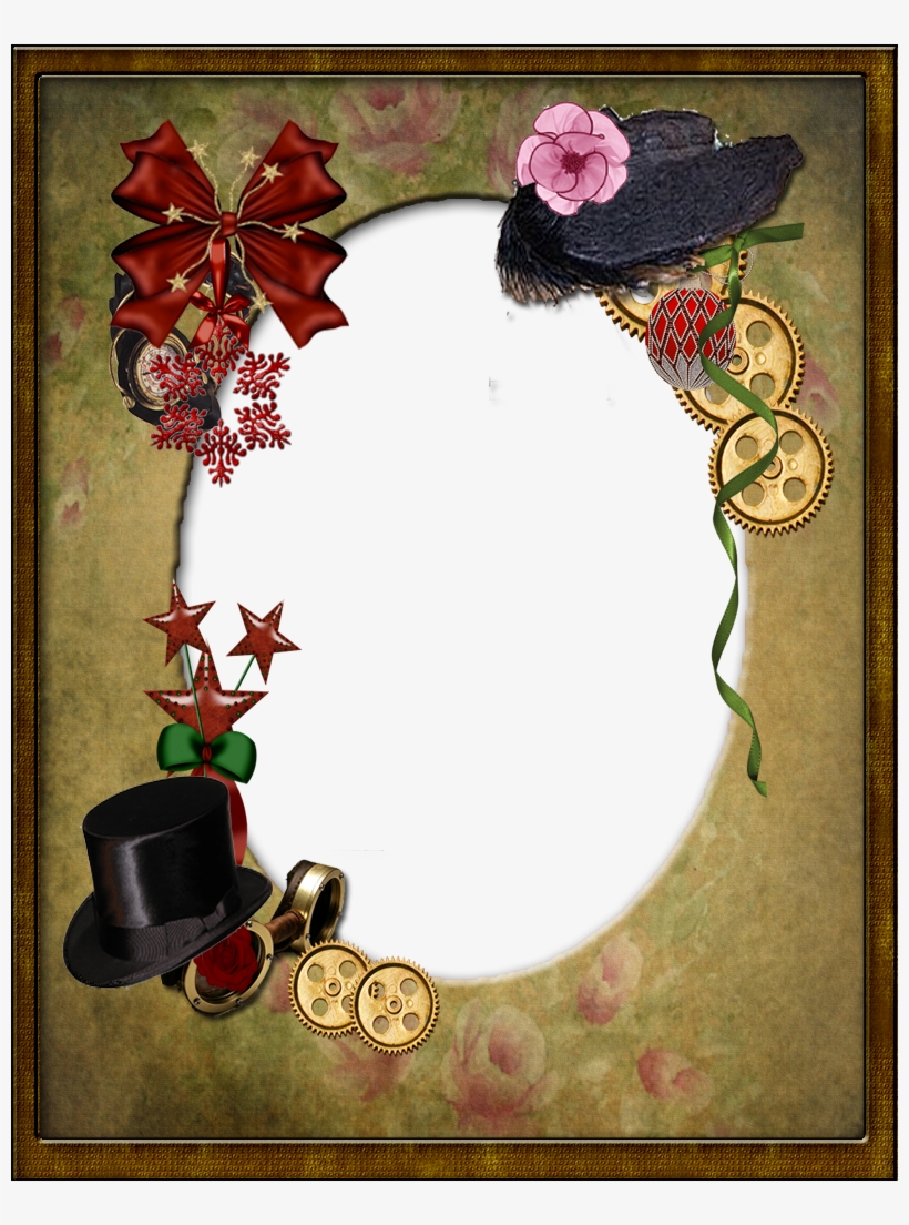 Victorian Region Or A Jewel Skull For A Vampire Friend - Victorian Christmas Frames, transparent png