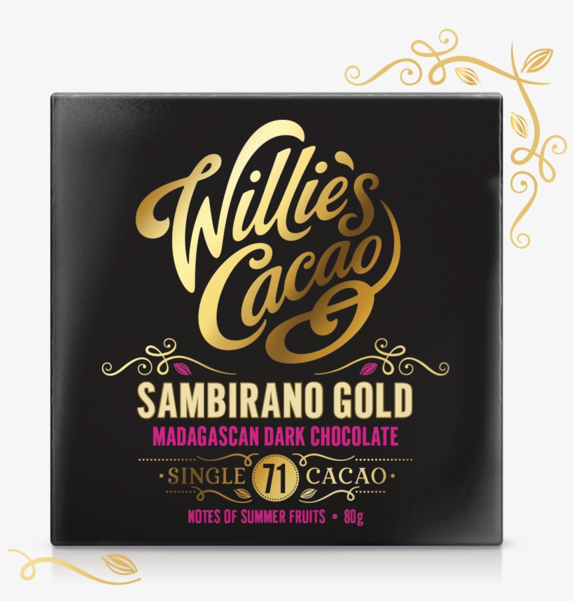 Sambirano Gold 71, Madagascan Dark Chocolate 80g - Willie's Cacao Las Trincheras Gold, transparent png