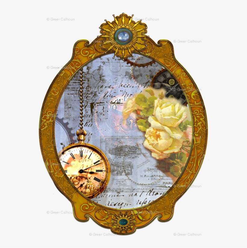 Zazzle Steampunk Time & Yellow Roses Key Ring, transparent png