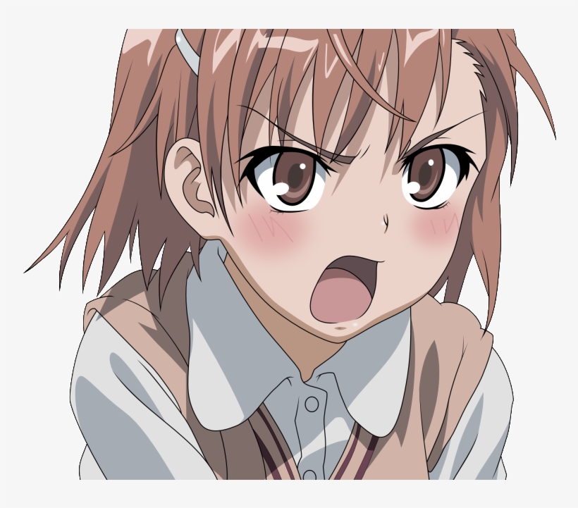 You Think I Can Read That Small Text Thumb This Content - Misaka Mikoto Blush, transparent png