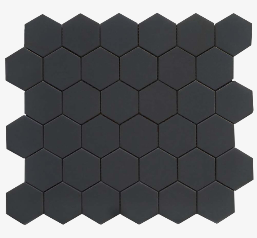 Cc Mosaics Black Hexagon 2 - Matte Black Hexagon Tiles, transparent png