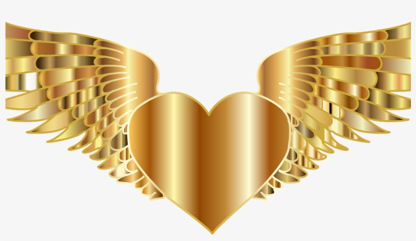 Be Love - Gold Angel Wings Png, transparent png
