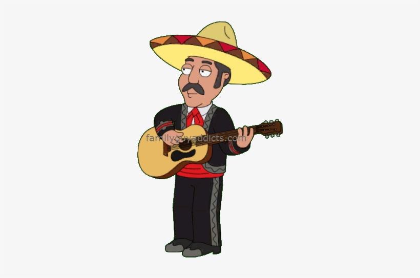 Mariachi La Almeja Guitarist - Mexican Guy From Family Guy, transparent png