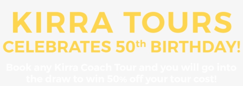 Kirra Tours Celebrates 50th Birthday - 75 Years, transparent png