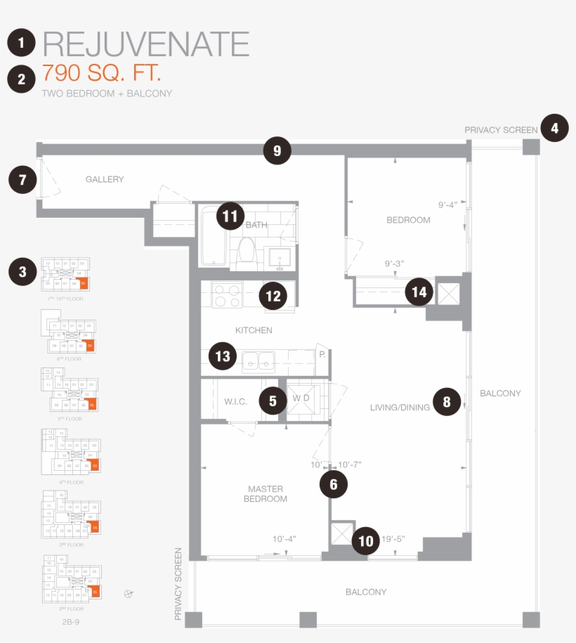 Reading A Condo Floorplan - Floor Plan, transparent png