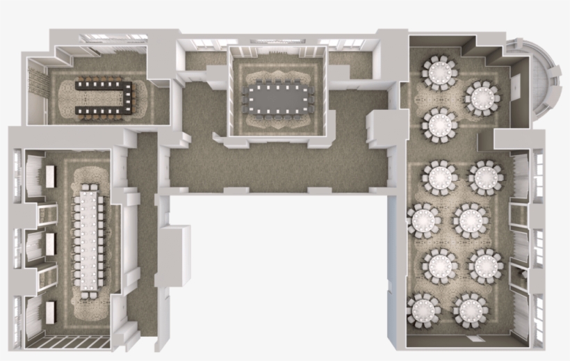 Meeting Floor - Top Down - Waldorf Astoria Chicago Floor Plan, transparent png