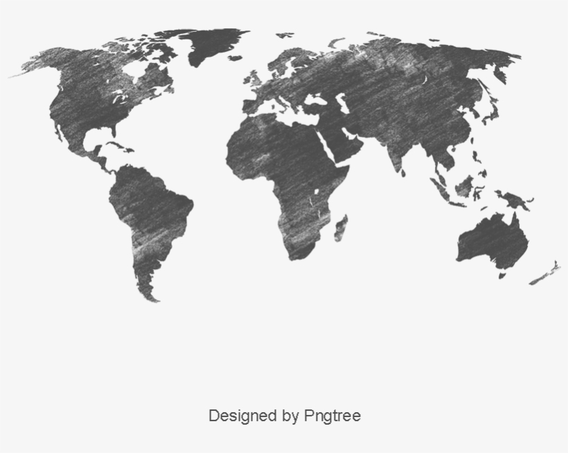 Black World Map, Black, World, Map Png And Psd - Map Of The World Highlighting Australia, transparent png