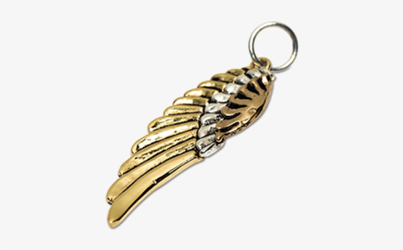 Large Angel Wing Charm - Feather, transparent png