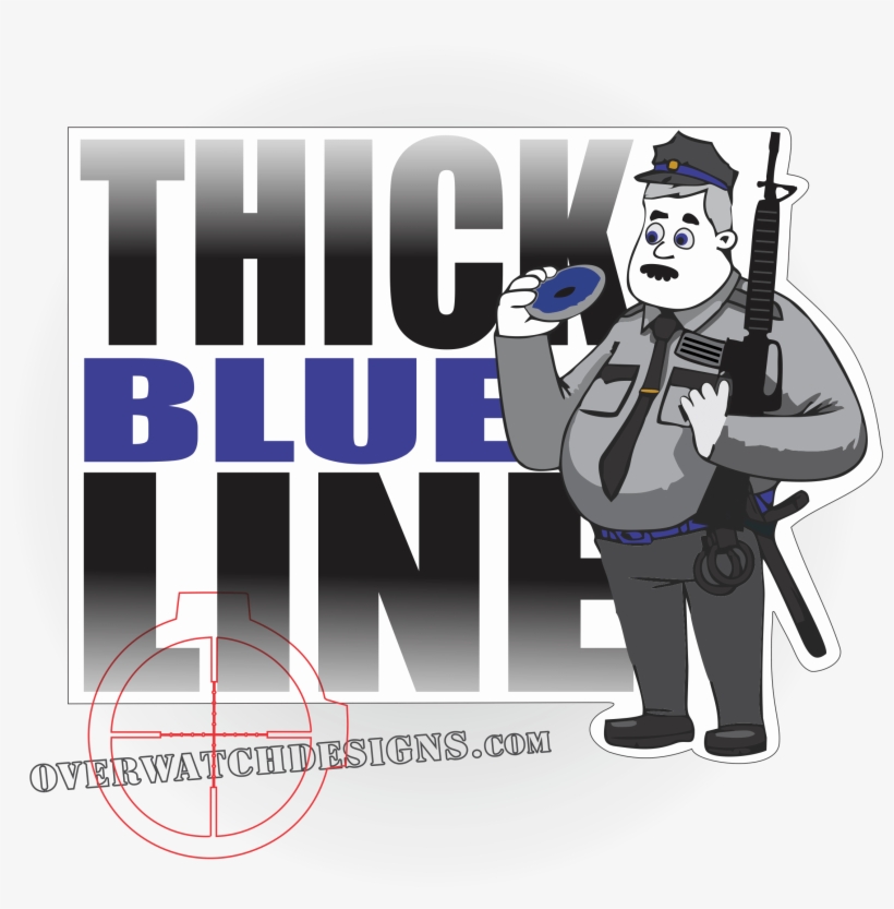 Thick Blue Line - Police, transparent png