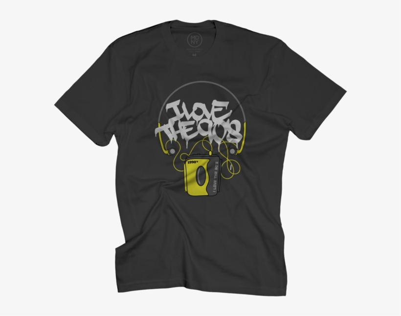 Walkman On Black T-shirt $25 - Up Tee, transparent png
