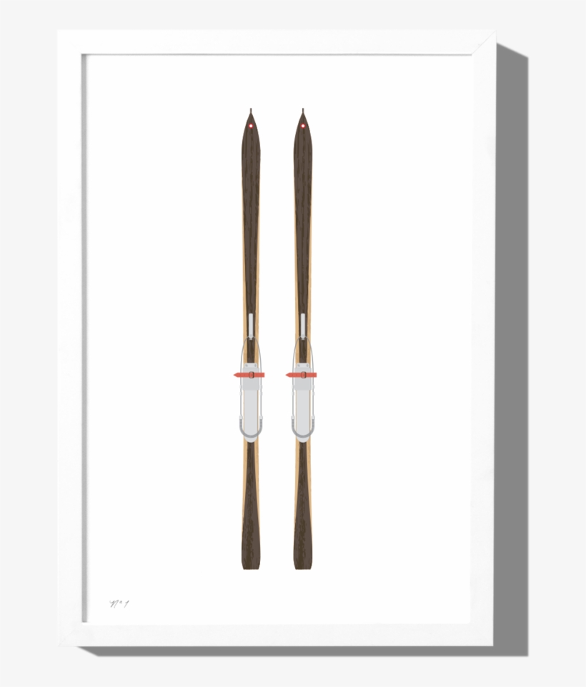 Vintage Skis I Art Print, transparent png