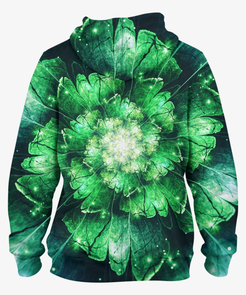 Green Flowers Pullover Hoodie - Floral Design, transparent png