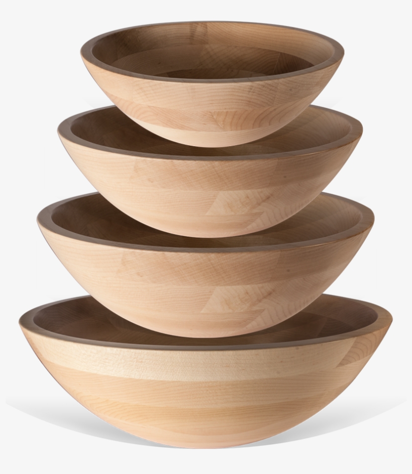 Wooden Bowl - Lamson Treespirit 4 Piece Set Wooden Bowls, Wood, transparent png