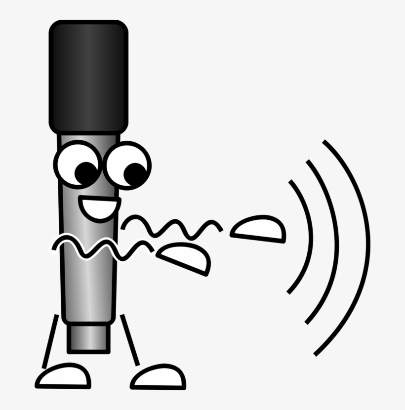 Microphone Sound Acoustic Wave Comics - Funny Sound Waves, transparent png
