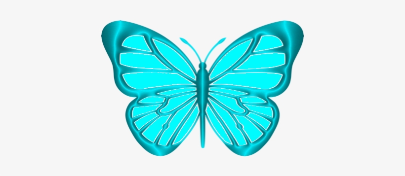 Download Transparent Turquoise Clipart Green Butterfly - Turquoise