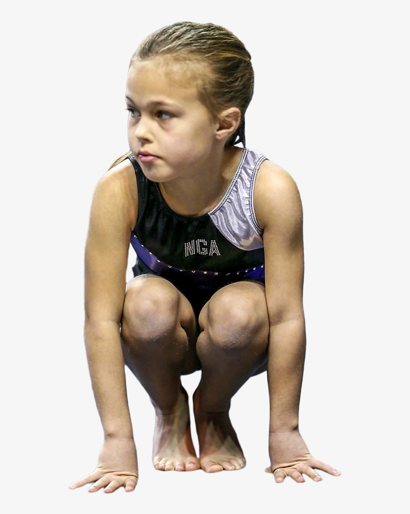Gymnast Squatting - Rhythmic Gymnastics, transparent png