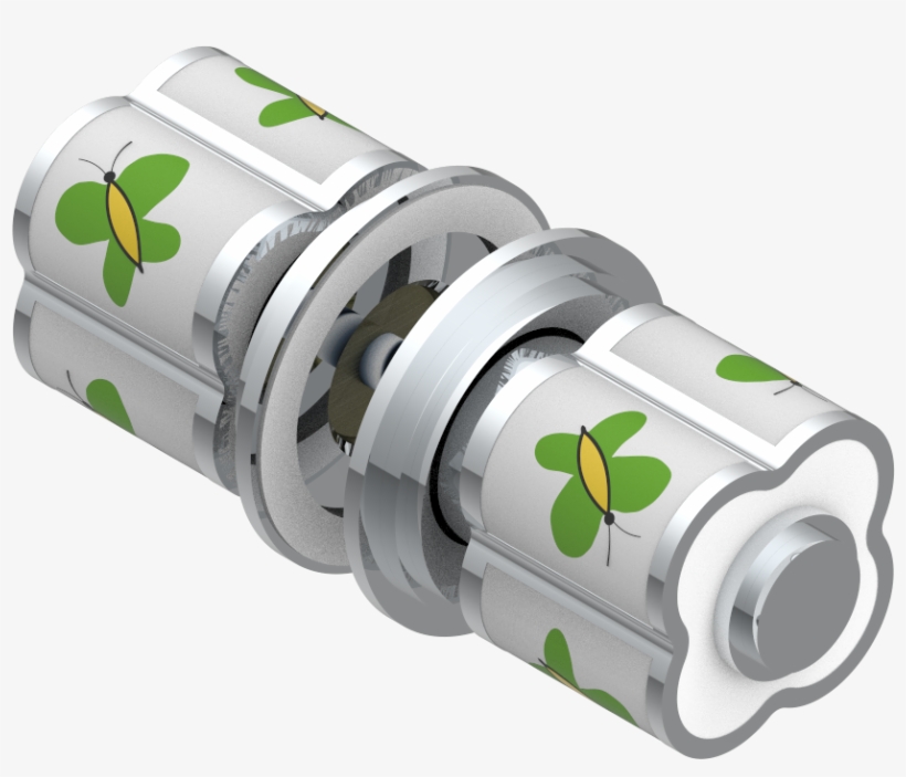 Capucine Green Butterfly Platinum Decor - Video Camera, transparent png