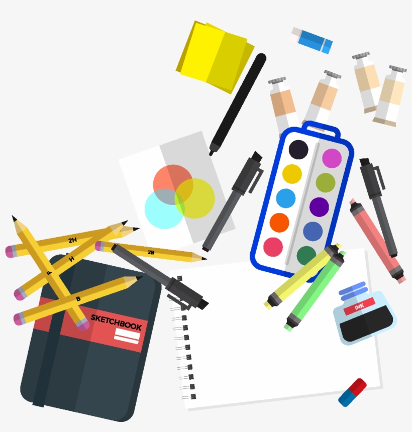 Cartoon Pencil Coloring Pen Element - Objetos Artisticos, transparent png