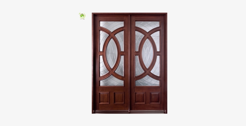 Decorative Designer Solid Wooden Front Double Leaf - Wooden Doors And Windows, transparent png