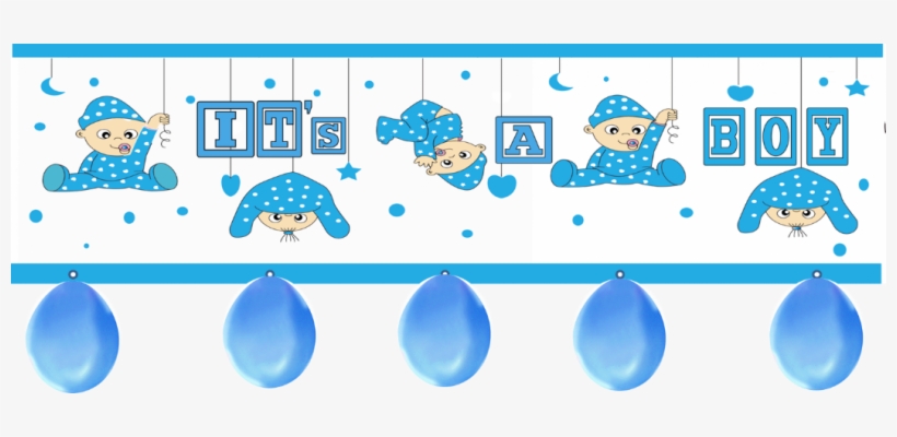 Its A Boy Balloon Banner - It's A Boy Banner Png, transparent png