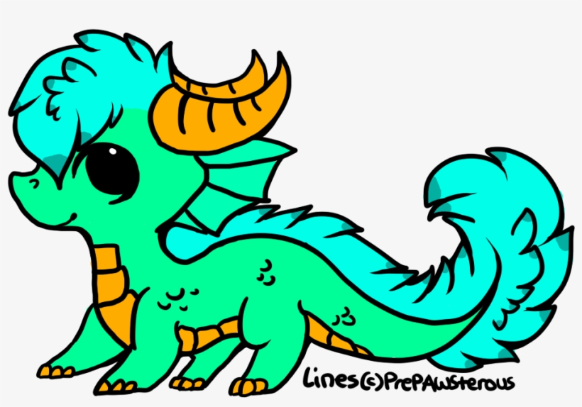 Cute Dragon For Sale By Shark-d0g On Clipart Library - Cartoon, transparent png