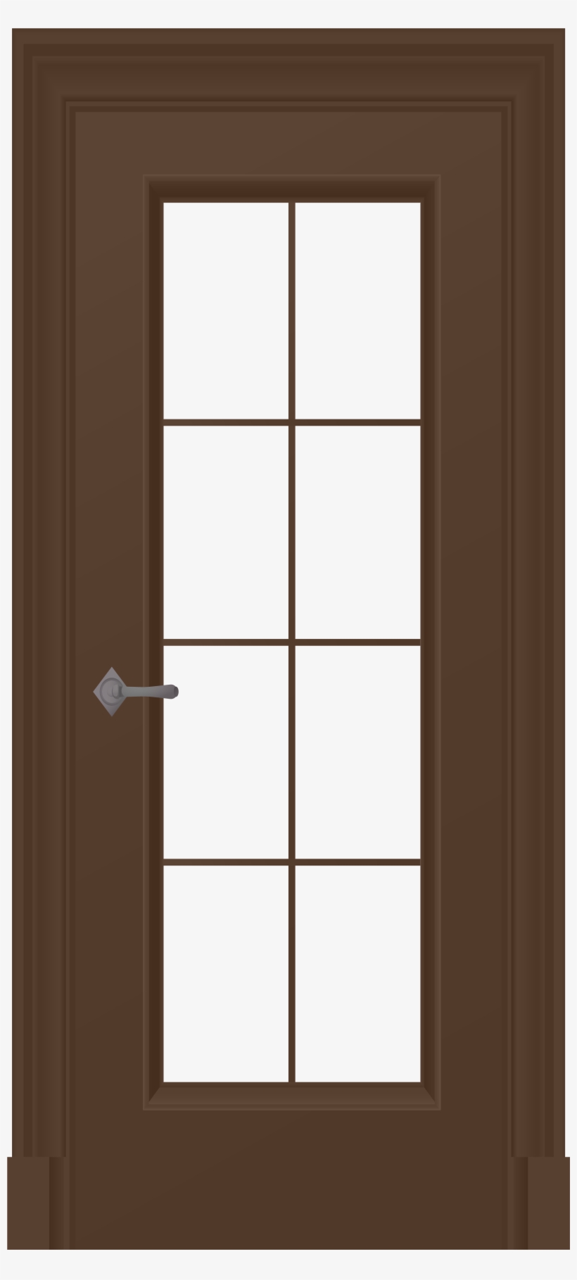 Brown Door Png Clip Art - Clip Art, transparent png