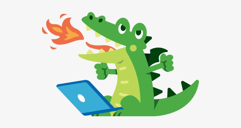 Cute Nerdy Dragon - Little Dragon, transparent png