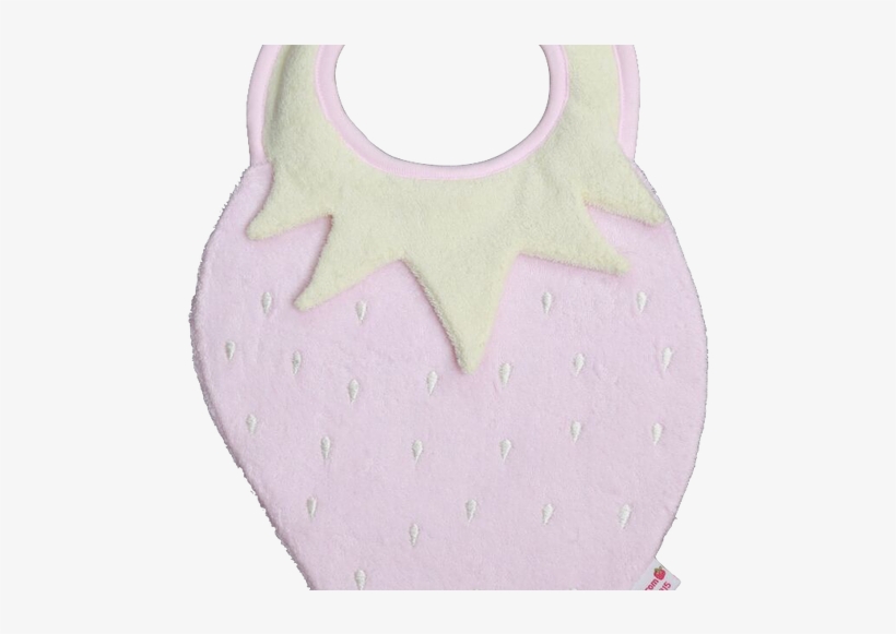 Light Pink And Cream Strawberry Bib - Pattern, transparent png