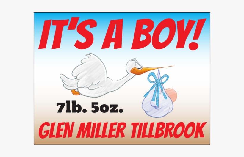 Baby Mit Storch Runder Aufkleber, transparent png