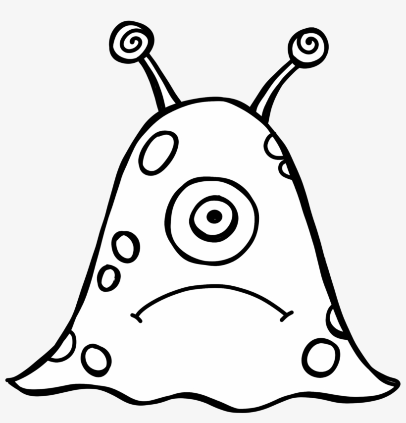 28 Collection Of Monster Clipart Black And White - White Monster Clipart, transparent png