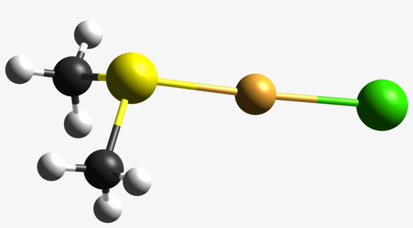 Chloro Gold(i) From Xtal - Ball And Stick Model Of Gold, transparent png