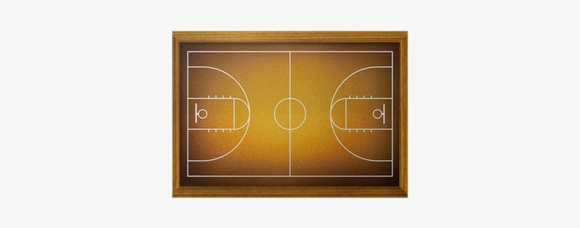 Basketball Court In The Wooden Frame - Soccer-specific Stadium, transparent png
