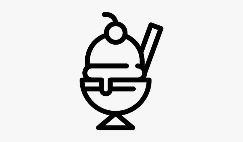 Sundae With Cherry On Top Vector - Sundae, transparent png