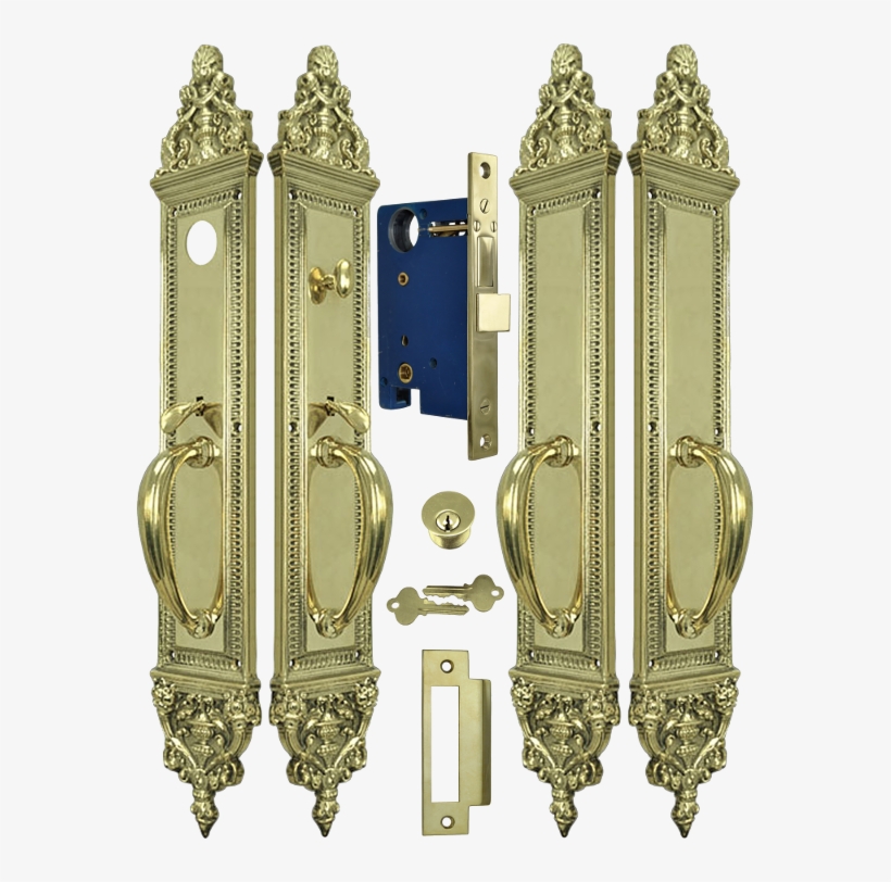 Lock Sets, Vintage Deco And Victorian Entry Double - Door, transparent png