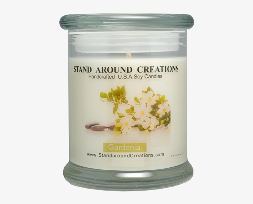 Gardenia Status 12-oz - Stand Around Creations Premium 100% Soy Candle - 12, transparent png
