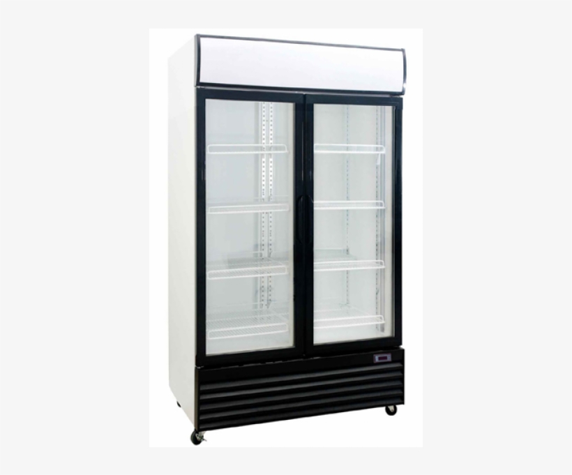 Kool Uf-800als Double Door Upright Chiller Sliding - Double Door Industrial Fridge, transparent png