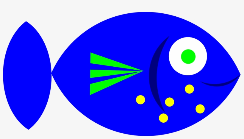 Blue Fish At Vector Online - Fish Clip Art, transparent png
