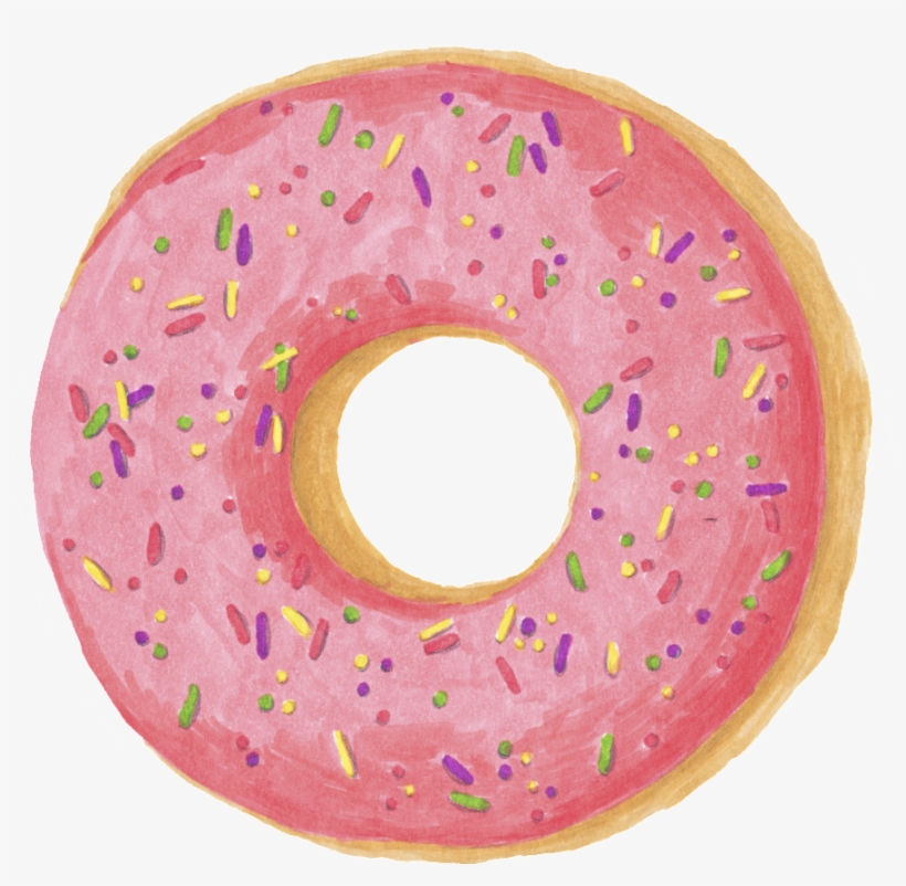 Cartoon Donut Transparent Decoration - Doughnut, transparent png