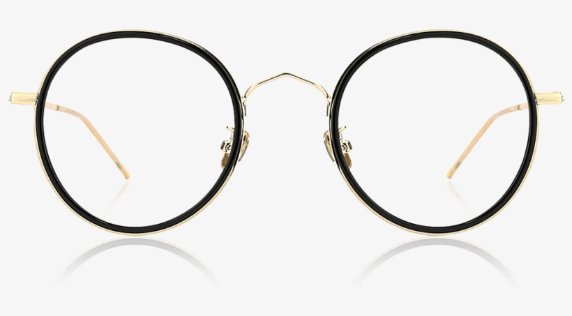 Round Vintage Prescription Eyeglasses With Black&golden - Circle, transparent png