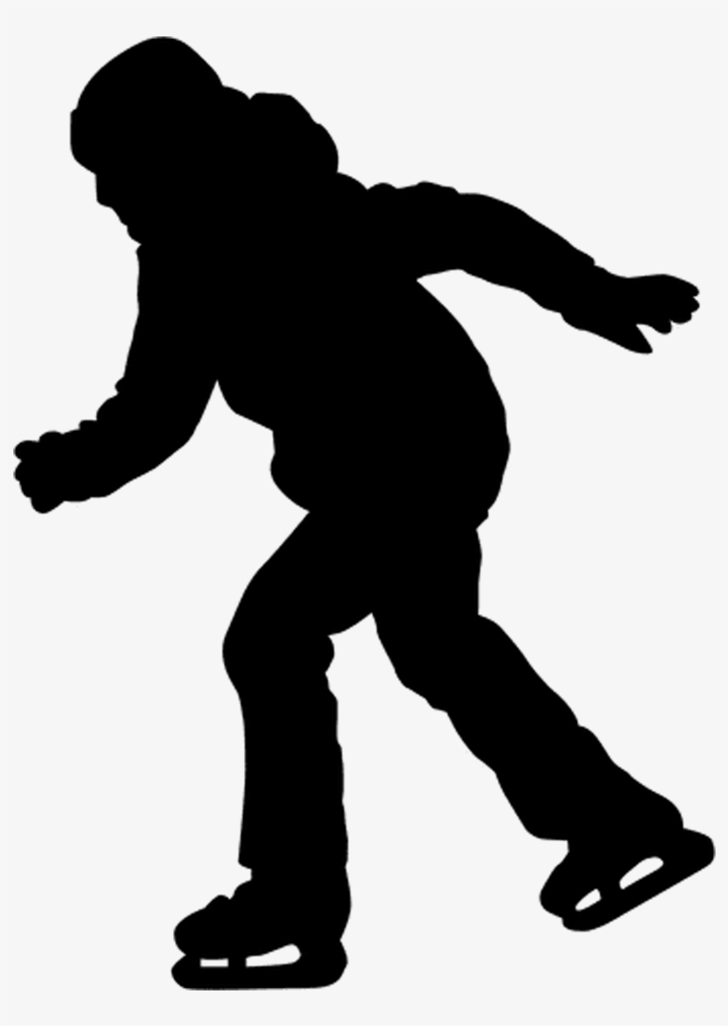 Ice Skates Silhouette Png, transparent png
