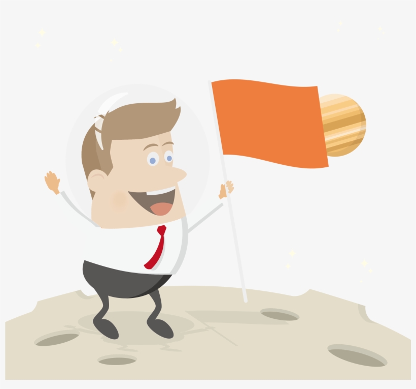 Landing Cartoon On The - Cartoon, transparent png