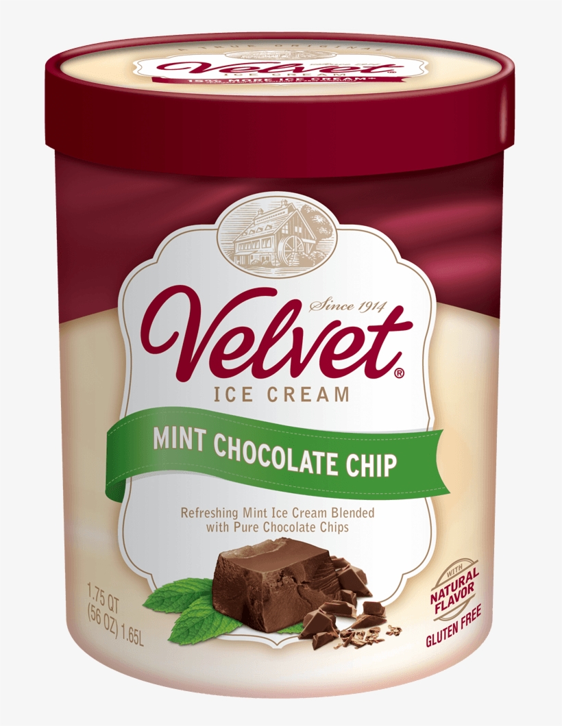 Mint Chocolate Chip - Velvet Mint Chocolate Chip Ice Cream, transparent png