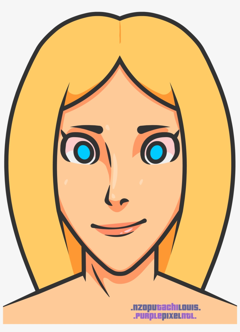 Blonde Girl - Oval, transparent png