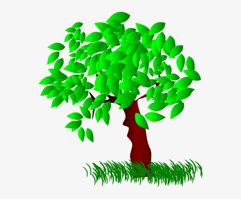 Tree Large Leaves Clip Art At Clipartimage - Tree Leaves Clip Art, transparent png