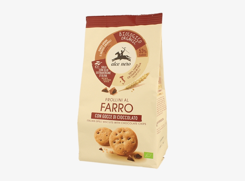 Organic Spelt Biscuits With Chocolate Chips - Alce Nero, transparent png