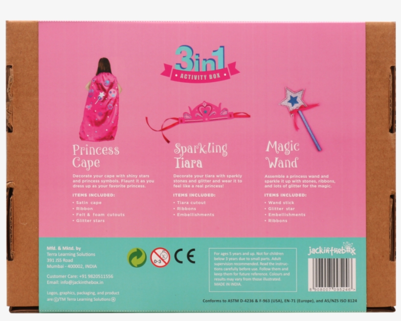 Jackinthebox Princess 3-in-1 Craft Kit For Girls By, transparent png