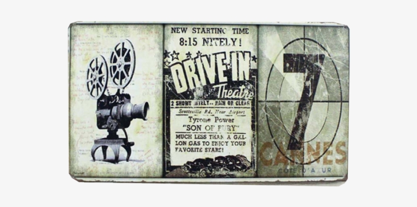 Vintage Drive In Movie Sign - Drive-in Poster Print By Stephanie Marrott, transparent png