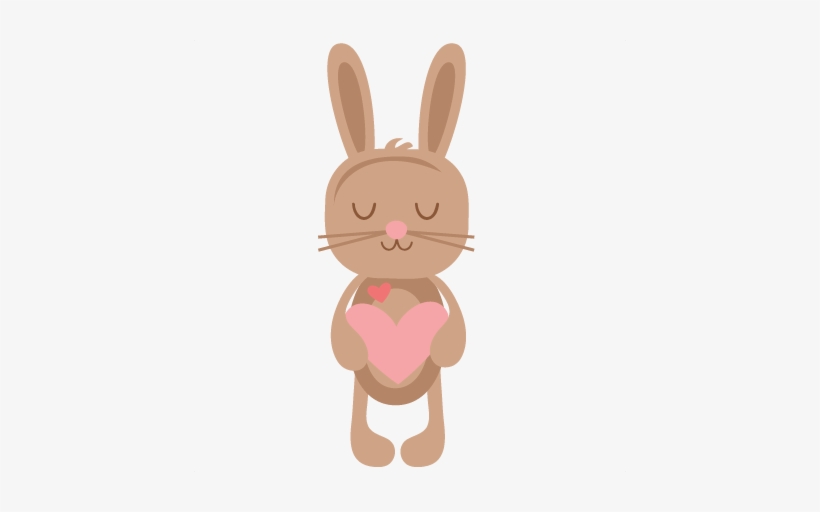 Love Bunny Svg Scrapbook Cut File Cute Clipart Files - Cartoon, transparent png