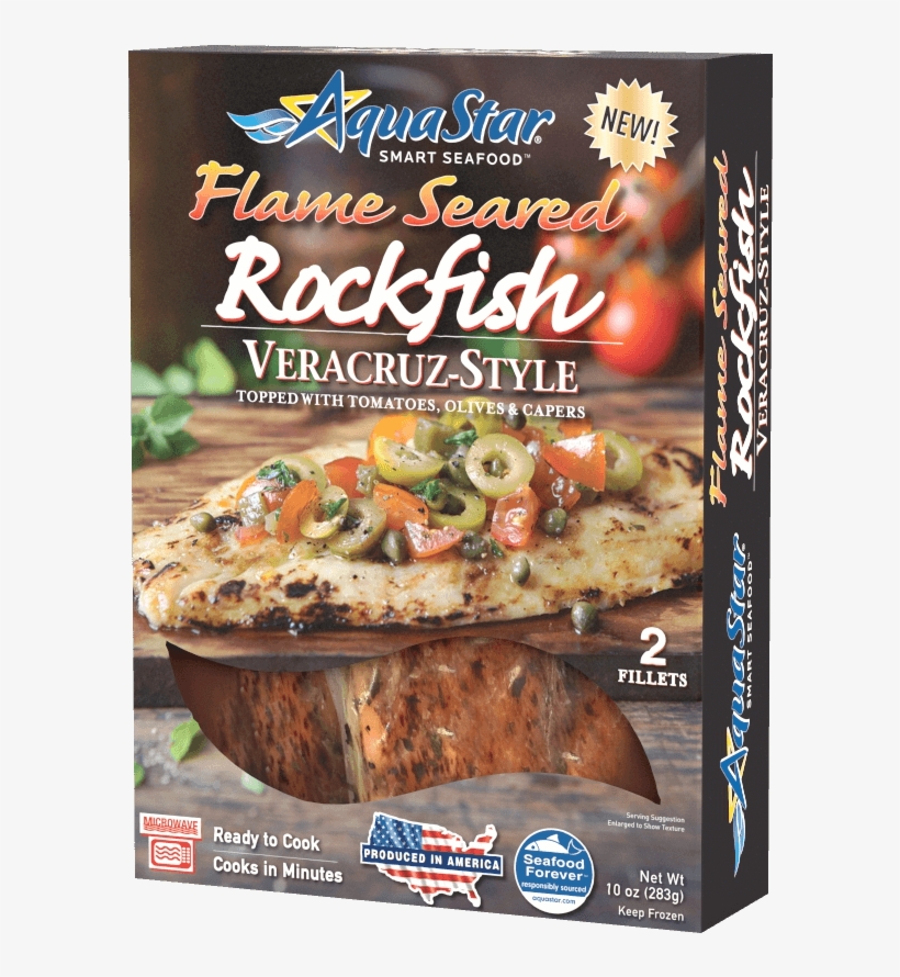 Flame Seared Veracruz-style Rockfish - Aqua Star Flame Seared Teriyaki Salmon 10 Oz. Box, transparent png